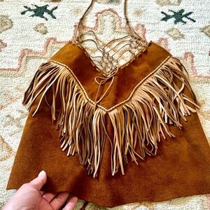 Vintage Leather Halter OS